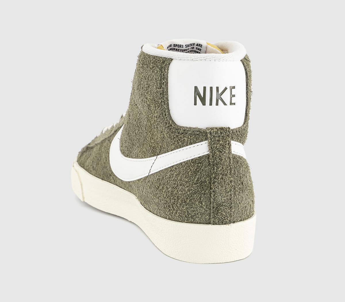 NikeBlazer Mid 77 TrainersMedium Olive Sail Coconut Milk Black