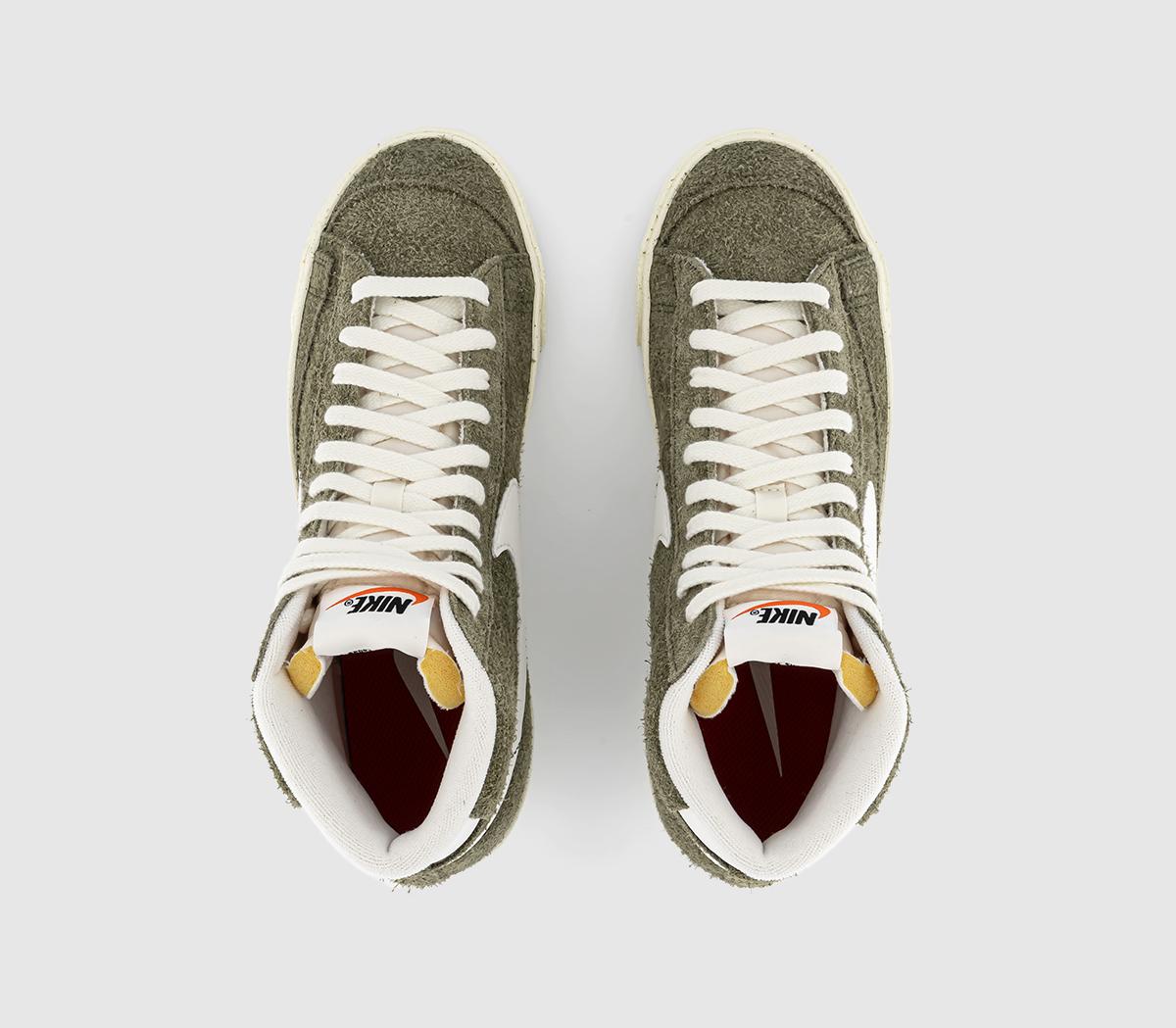 NikeBlazer Mid 77 TrainersMedium Olive Sail Coconut Milk Black