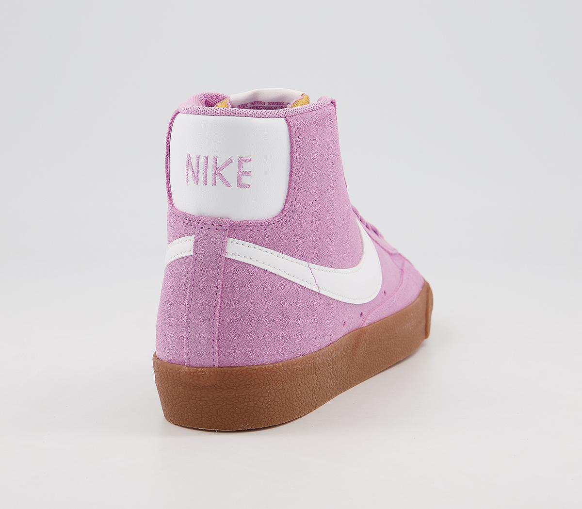 Nike Blazer Mid 77 Trainers Nike Blazer Mid 77 Trainers Suede Beyond Pink White Gum Brown