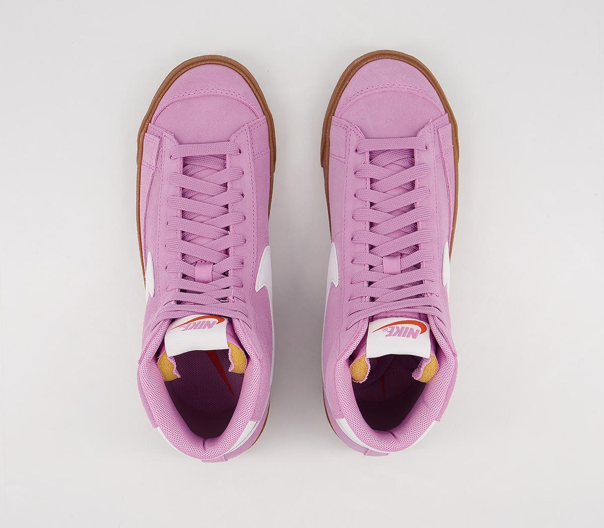 Nike Blazer Mid 77 Trainers Nike Blazer Mid 77 Trainers Suede Beyond Pink White Gum Brown