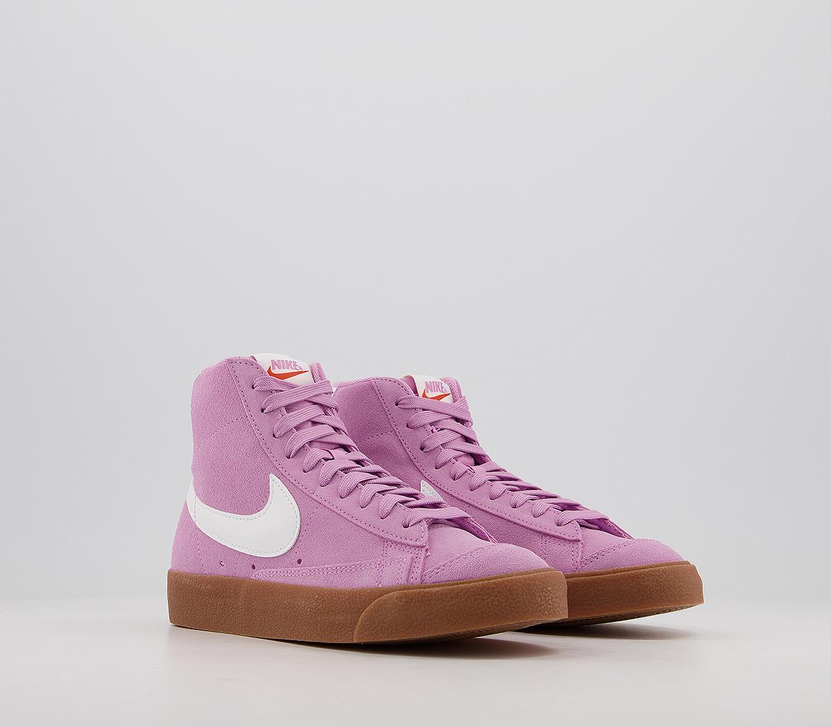 Nike Blazer Mid 77 Trainers Nike Blazer Mid 77 Trainers Suede Beyond Pink White Gum Brown