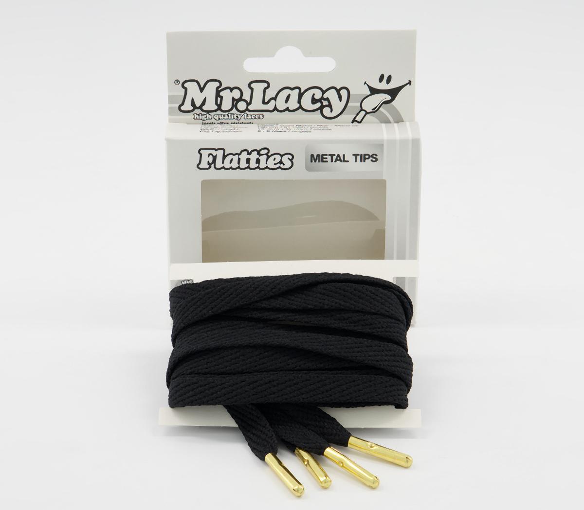 Mr Lacy Flatties 130cm Mr Lacy Flatties 130cm Black Gold Tip