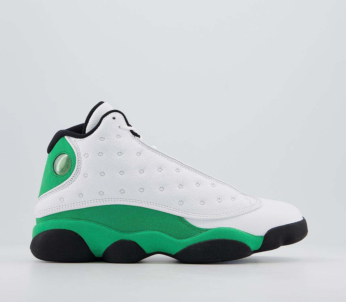 White and green on sale jordan 13