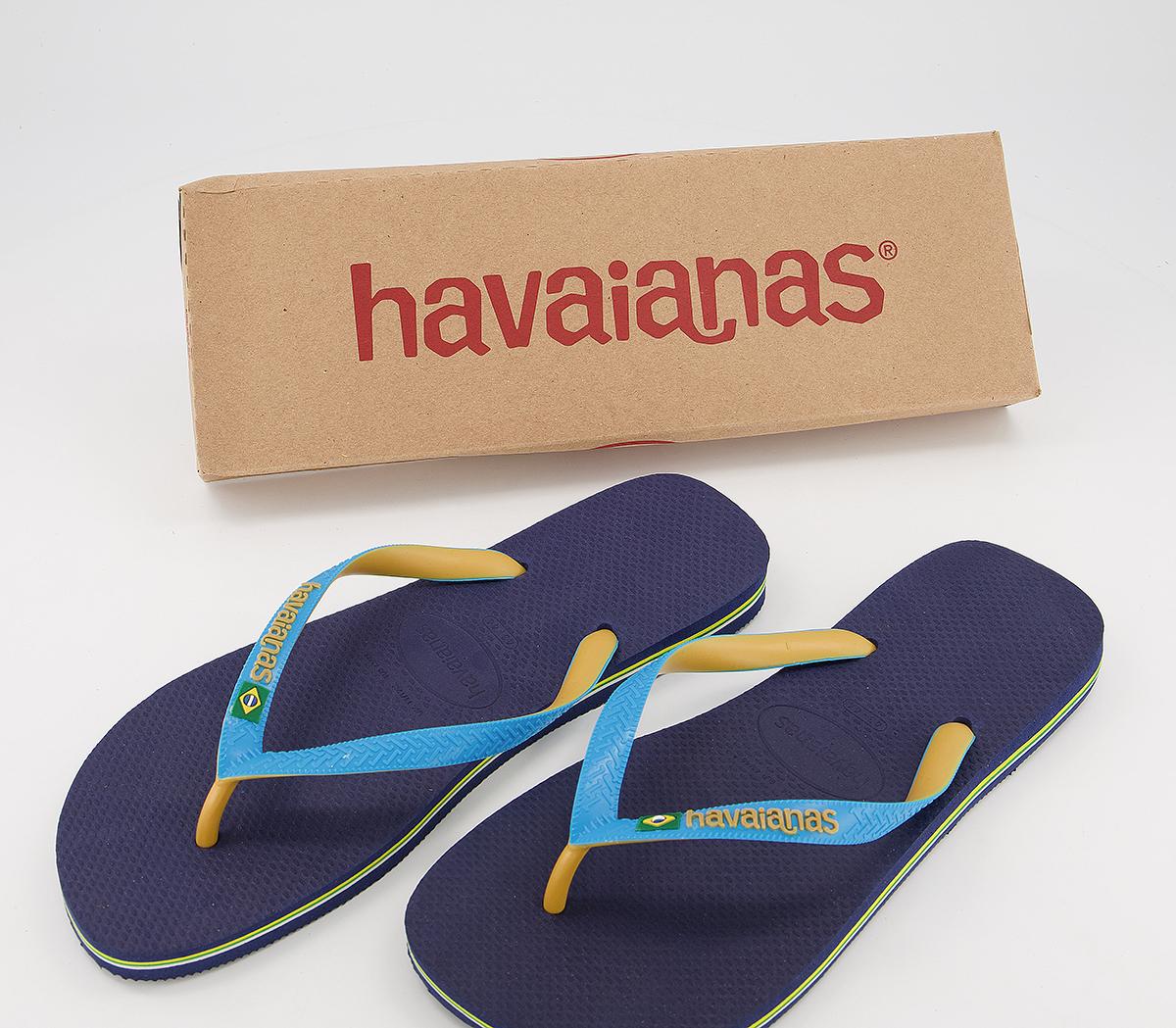 Havaianas Brasil Mix Flip Flops Havaianas Brasil Mix Flip Flops Marine Turq