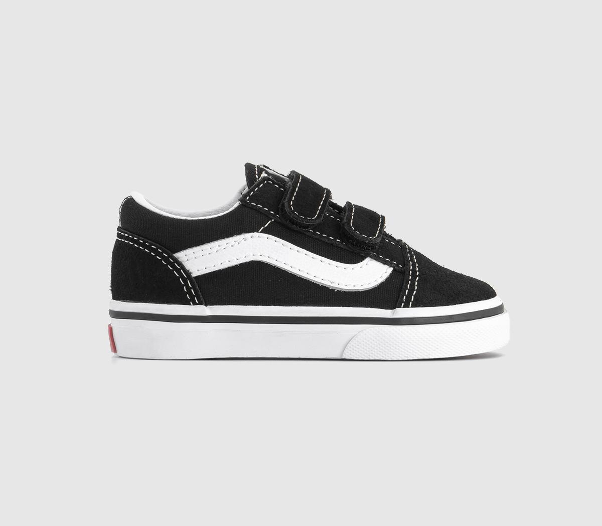 Vans Old Skool Toddler Trainers Black True White - Unisex