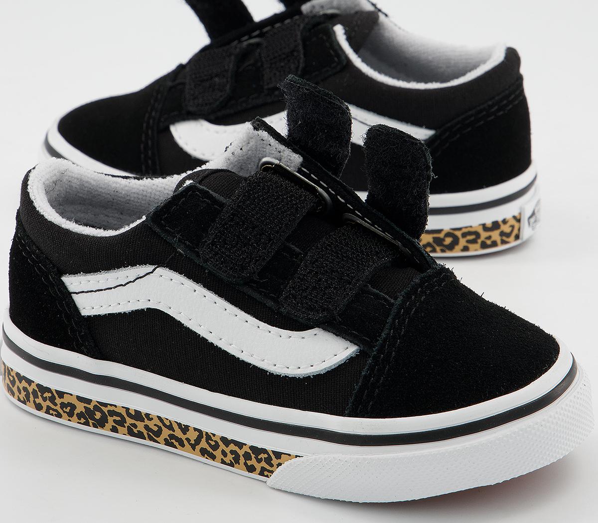VansOld Skool Toddler TrainersBlack White Leopard