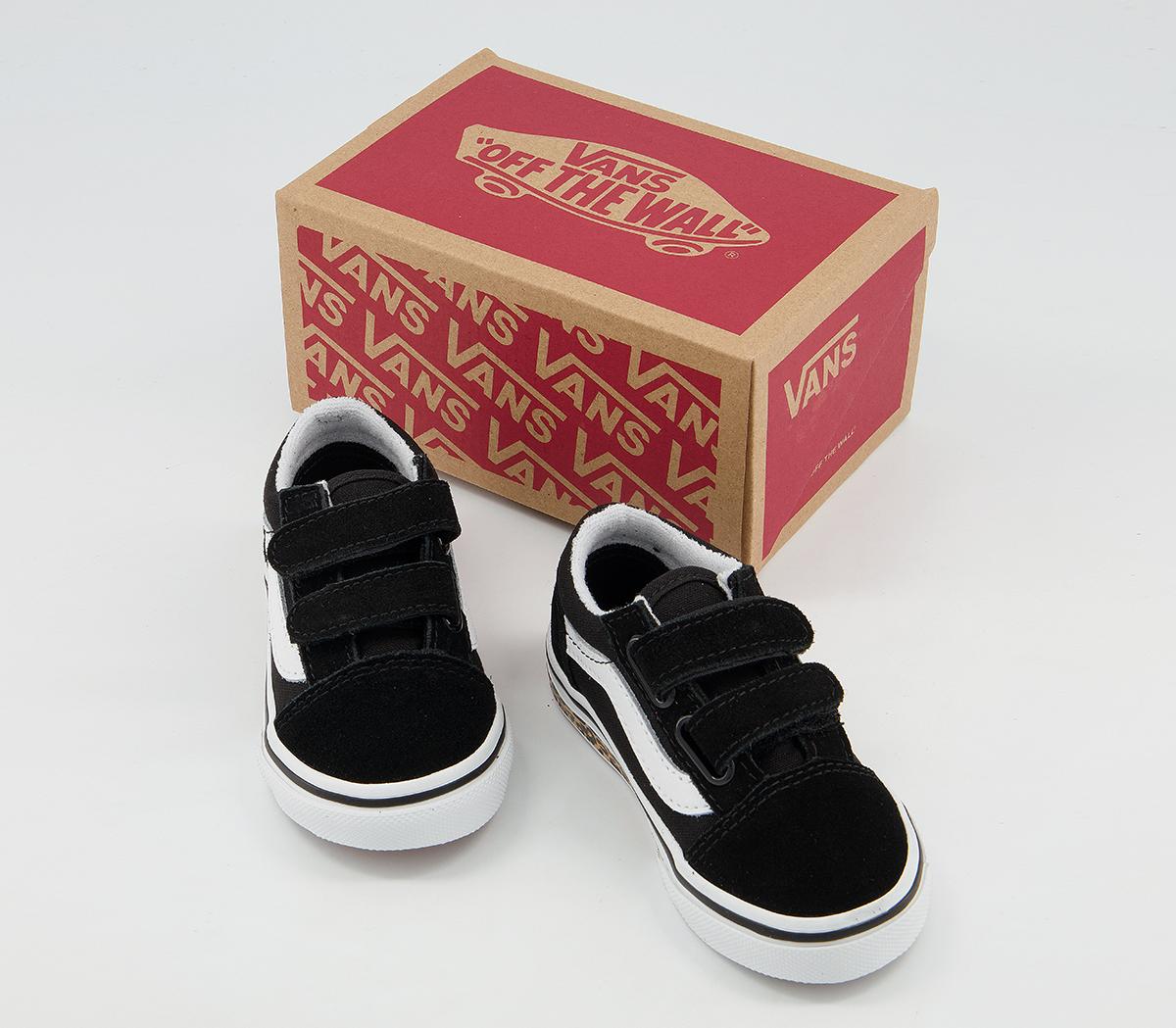 VansOld Skool Toddler TrainersBlack White Leopard
