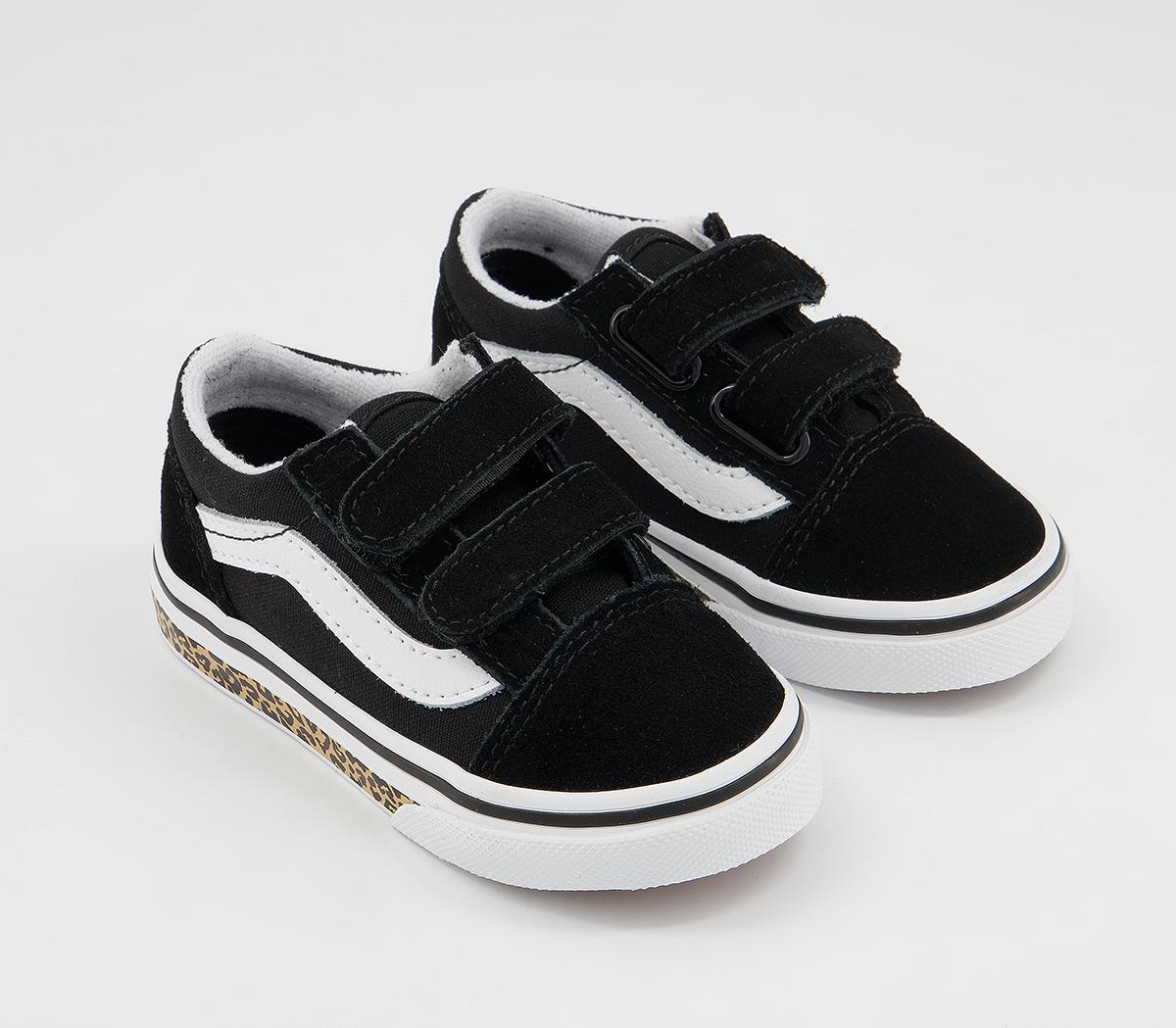 VansOld Skool Toddler TrainersBlack White Leopard