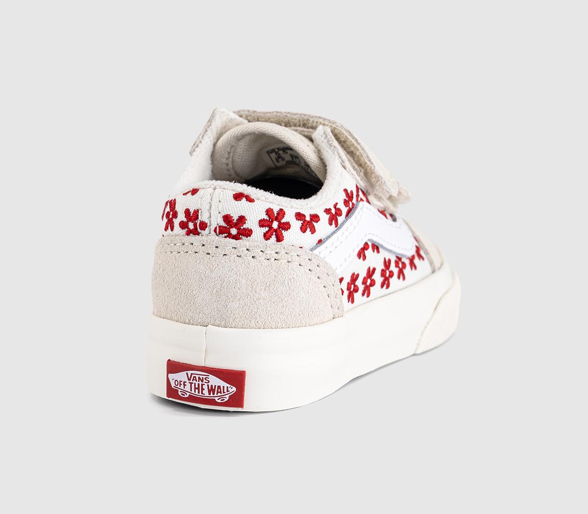 VansOld Skool Toddler TrainersFloral Chantilly Red
