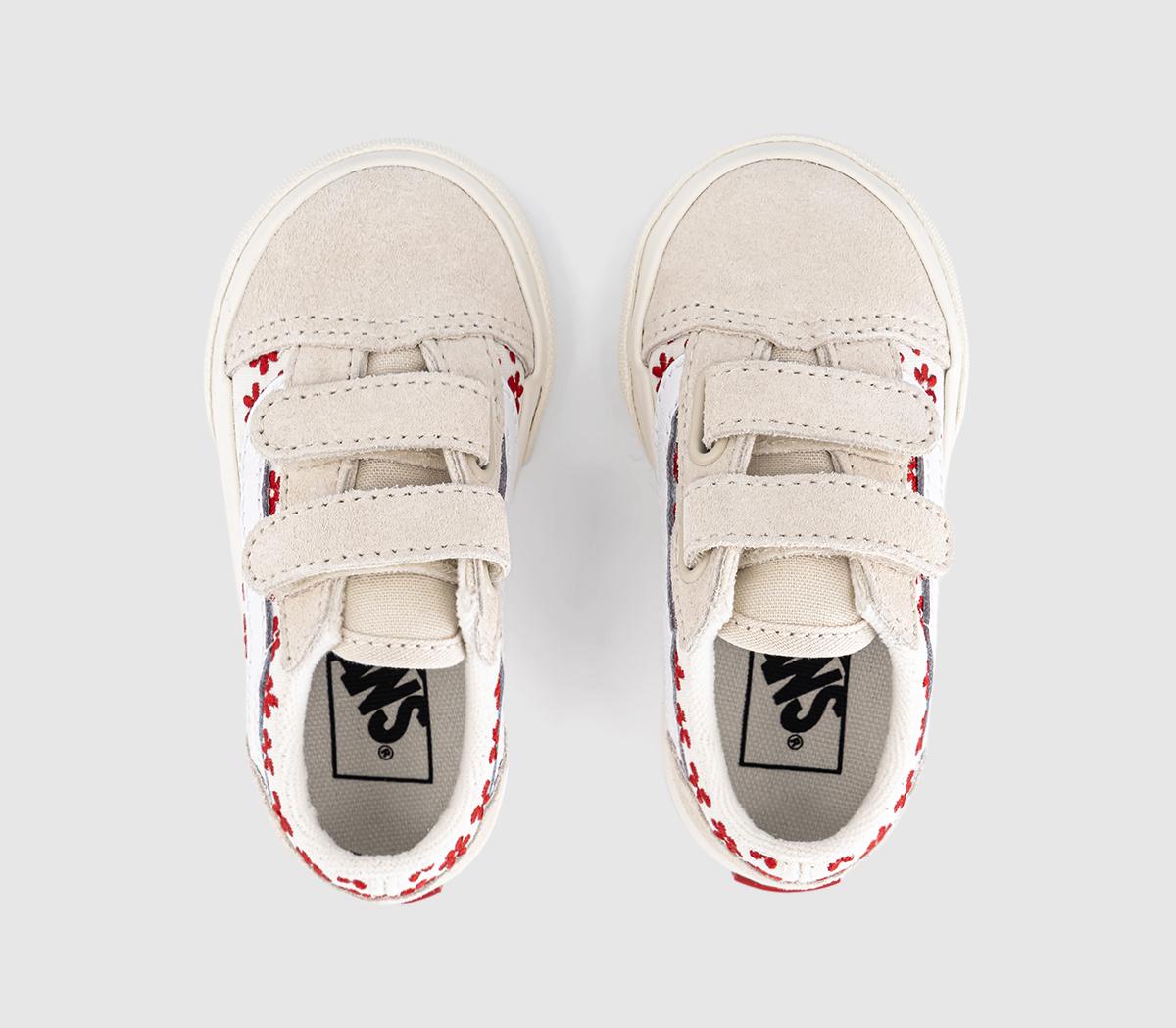 VansOld Skool Toddler TrainersFloral Chantilly Red