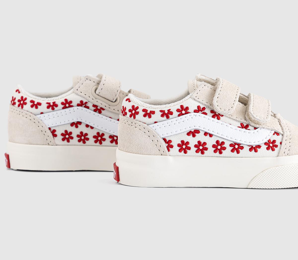VansOld Skool Toddler TrainersFloral Chantilly Red