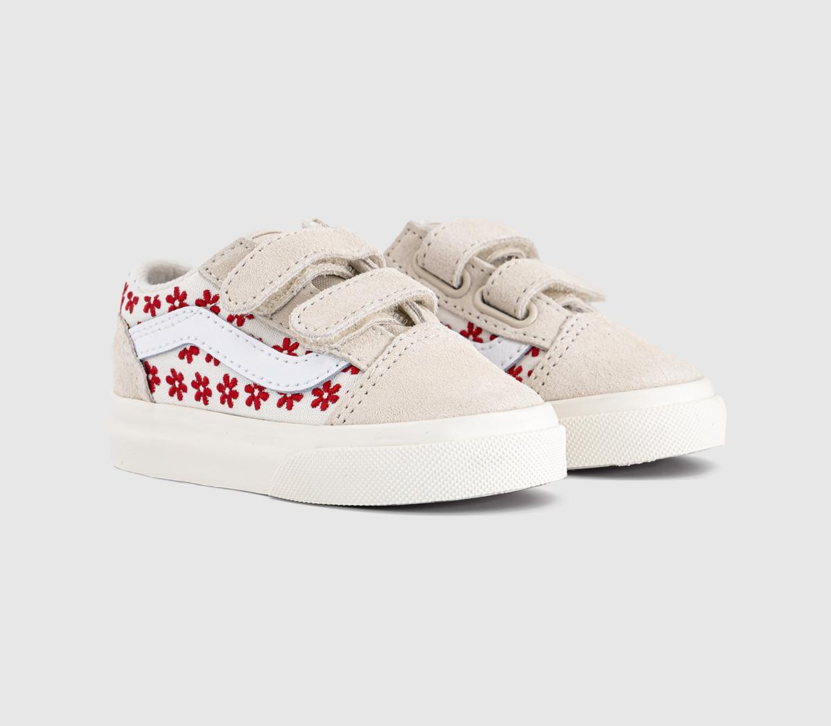VansOld Skool Toddler TrainersFloral Chantilly Red