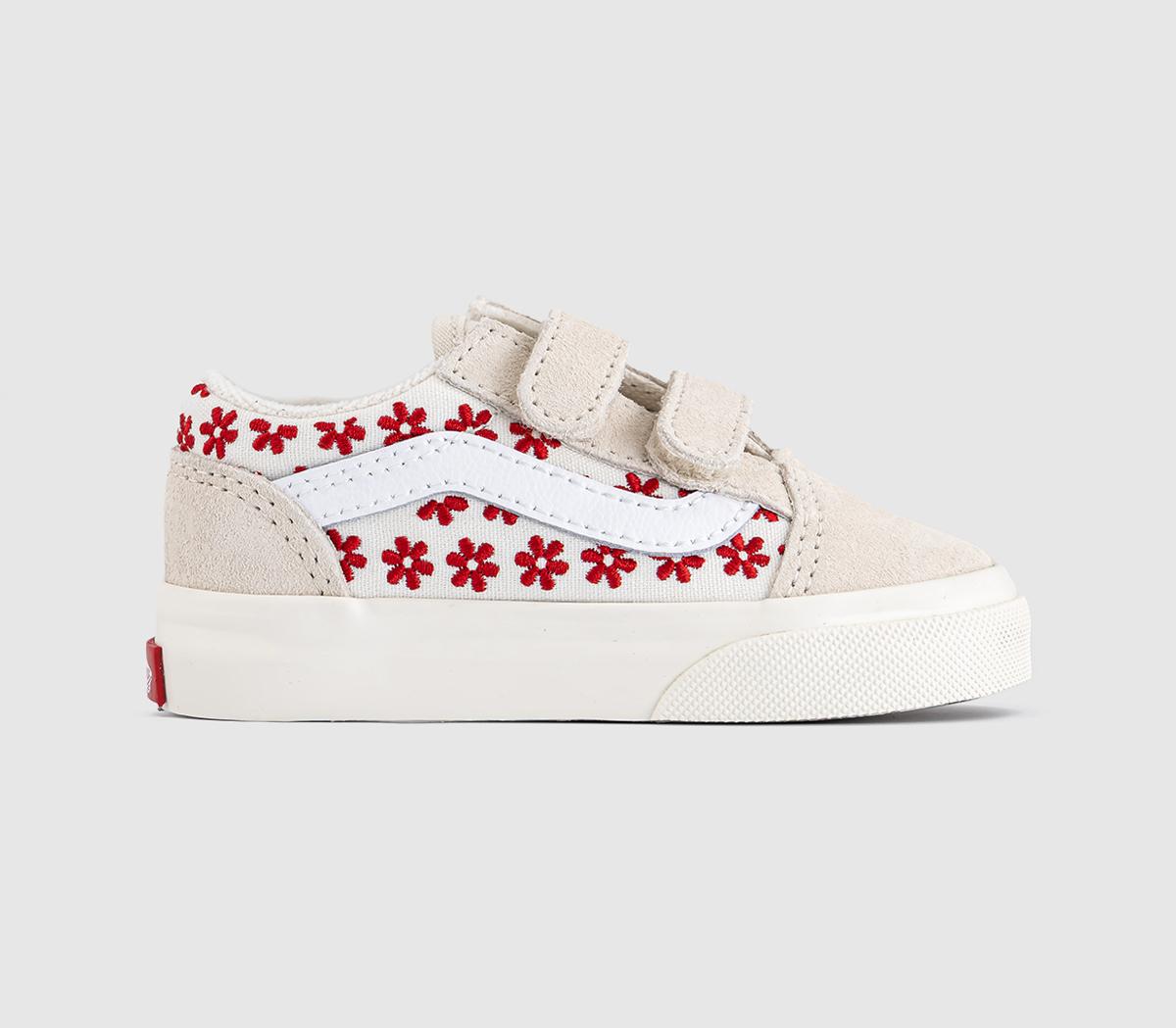 VansOld Skool Toddler TrainersFloral Chantilly Red