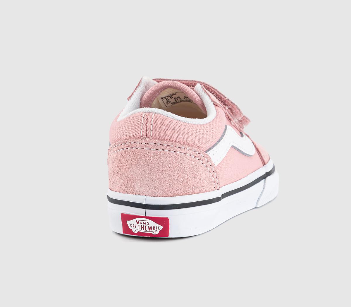 Vans Old Skool Toddler Trainers Vans Old Skool Toddler Trainers Powder Pink True White