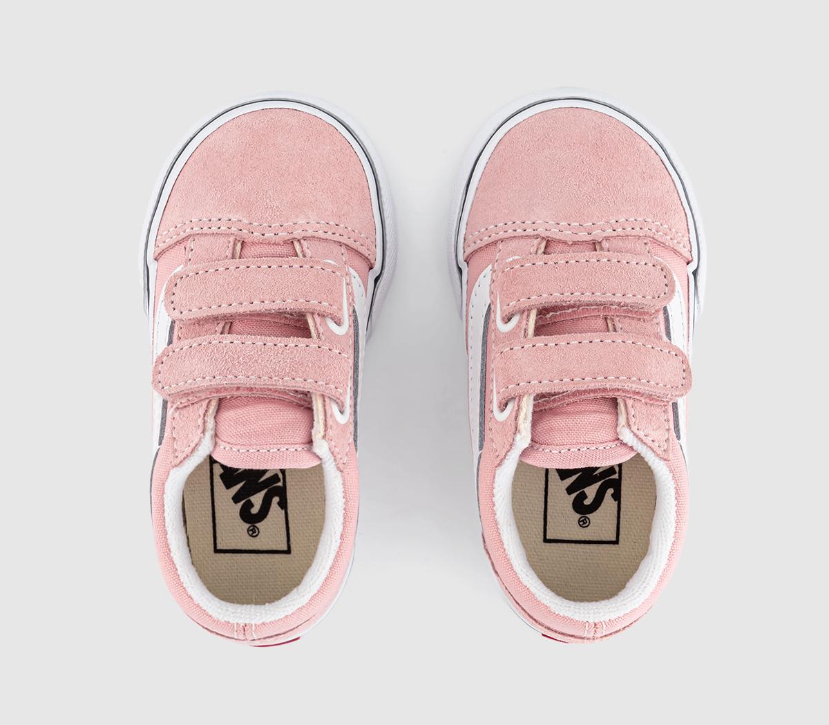 Vans Old Skool Toddler Trainers Vans Old Skool Toddler Trainers Powder Pink True White
