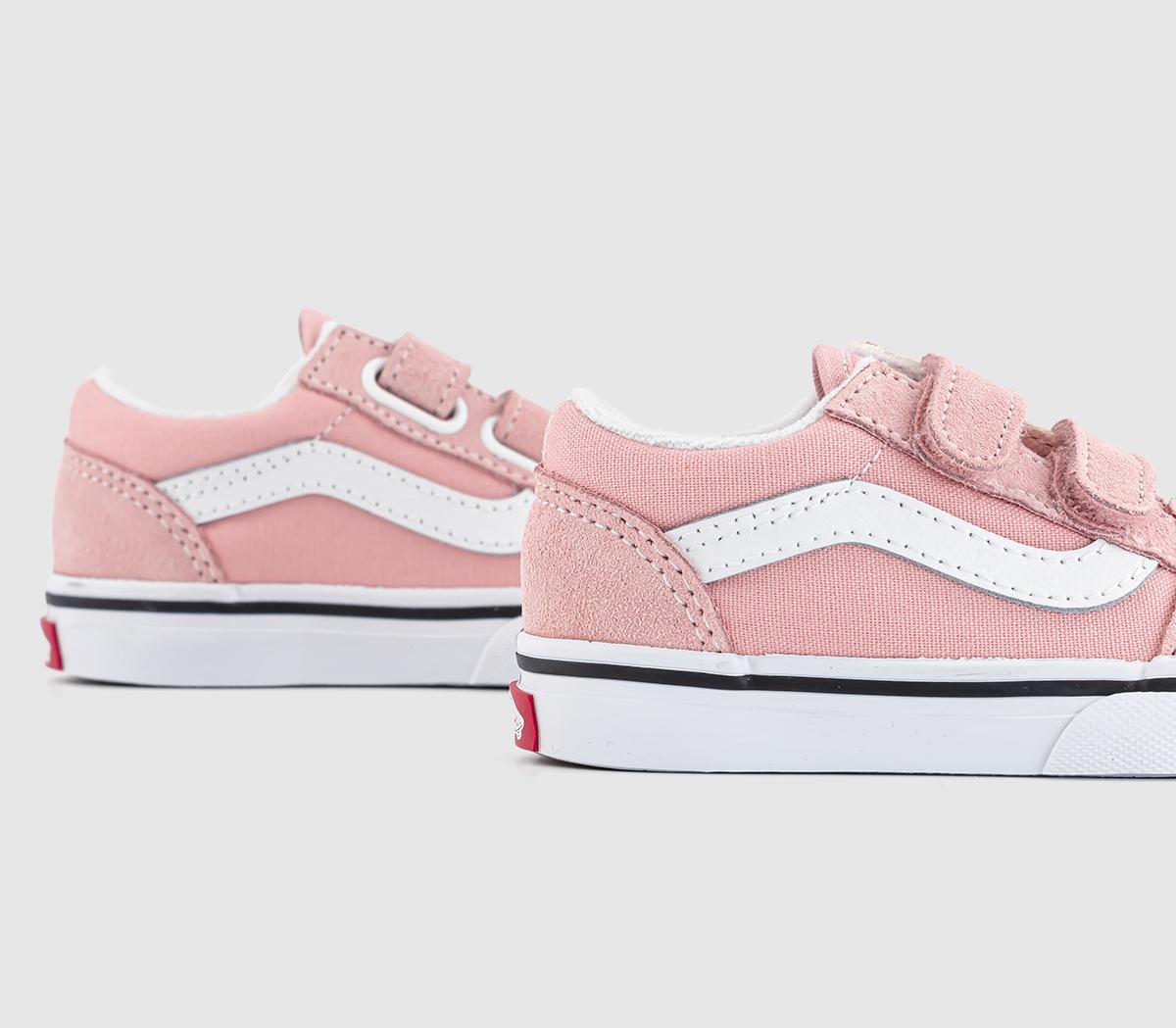Vans Old Skool Toddler Trainers Vans Old Skool Toddler Trainers Powder Pink True White