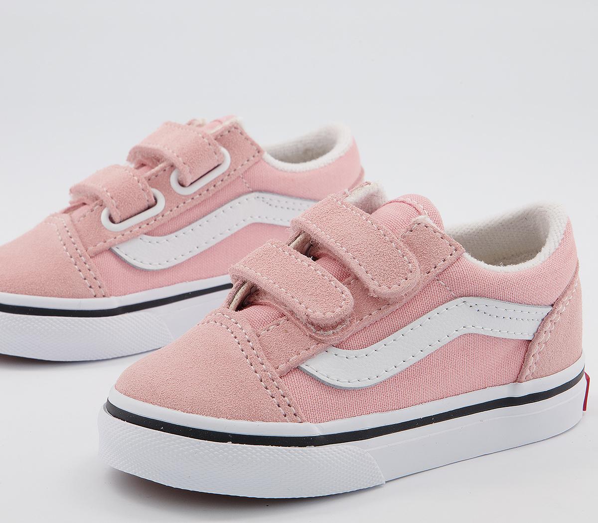 Vans Old Skool Toddler Trainers Vans Old Skool Toddler Trainers Powder Pink True White