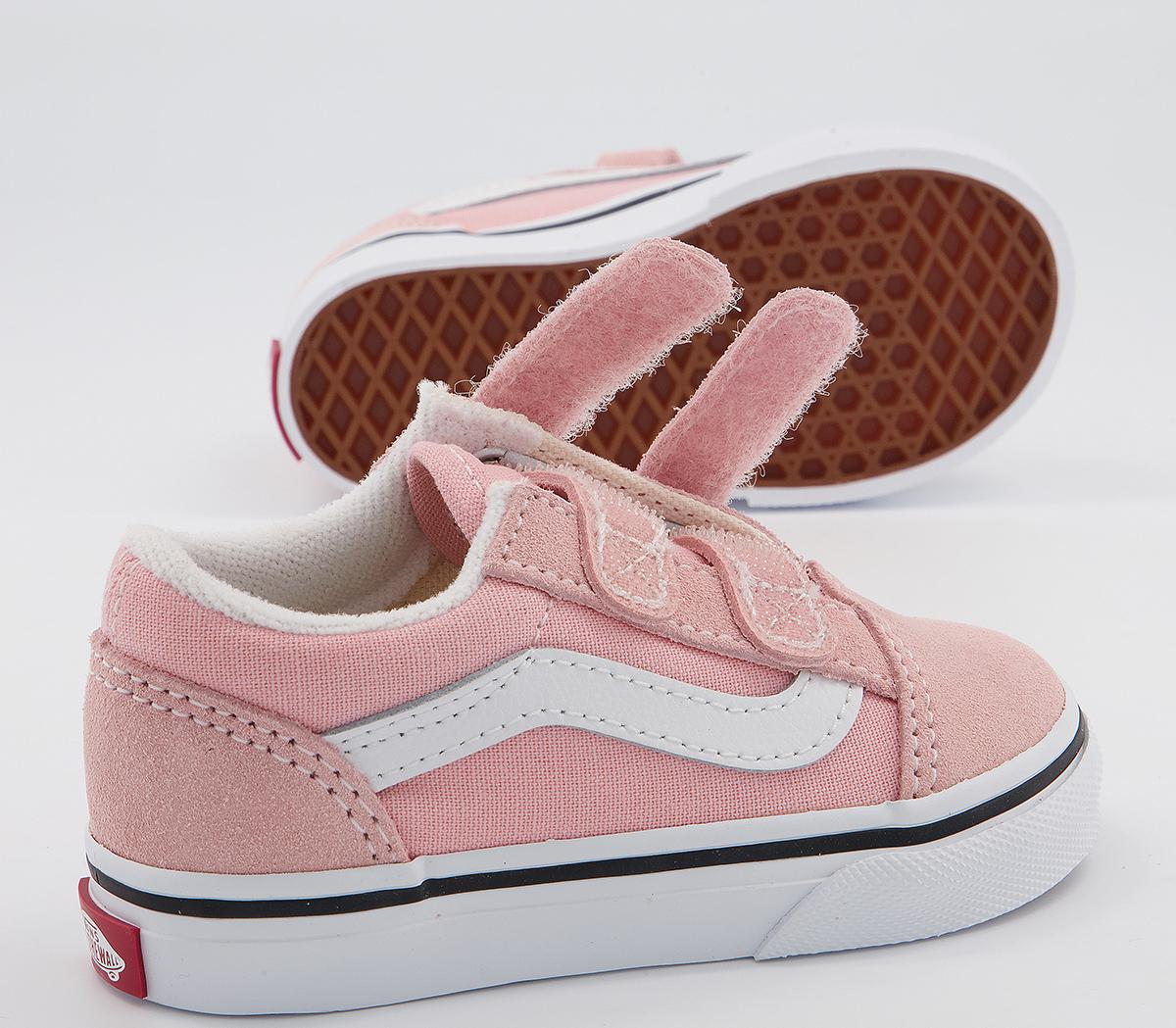 Vans Old Skool Toddler Trainers Vans Old Skool Toddler Trainers Powder Pink True White