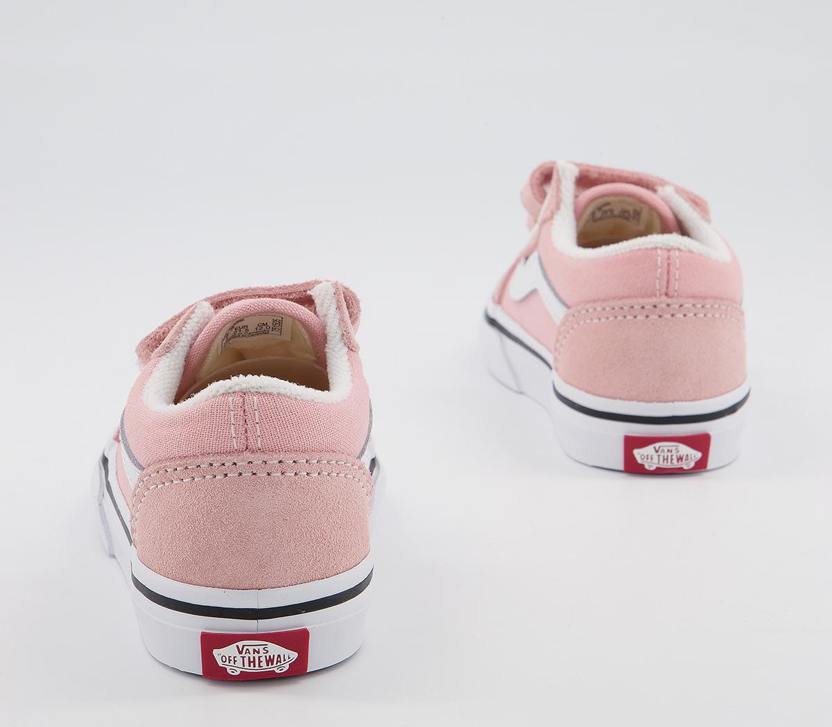 Vans Old Skool Toddler Trainers Vans Old Skool Toddler Trainers Powder Pink True White