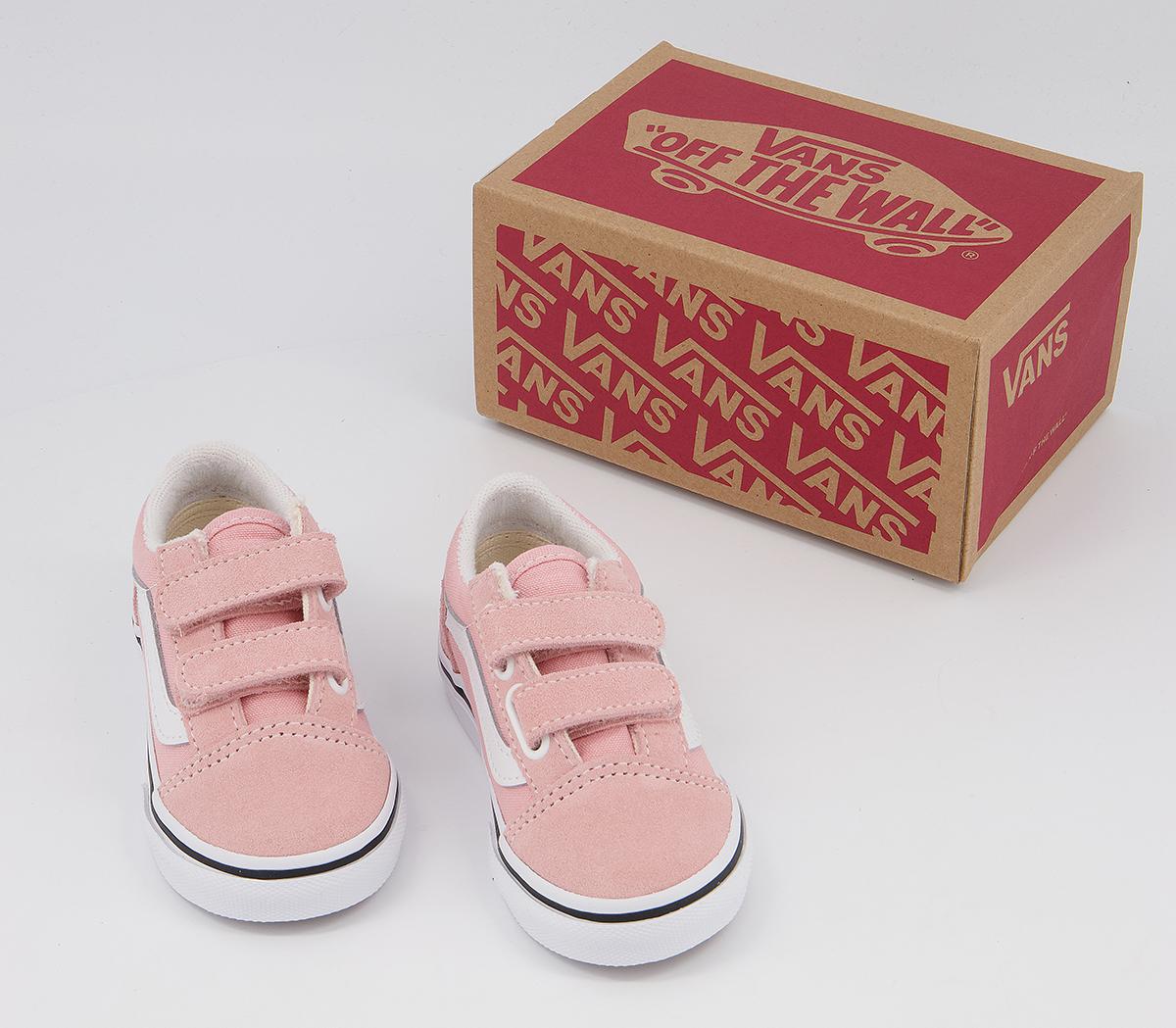 Vans Old Skool Toddler Trainers Vans Old Skool Toddler Trainers Powder Pink True White