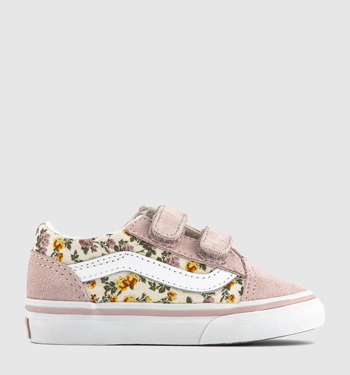Vans Old Skool Toddler Trainers Romantic Floral Pink