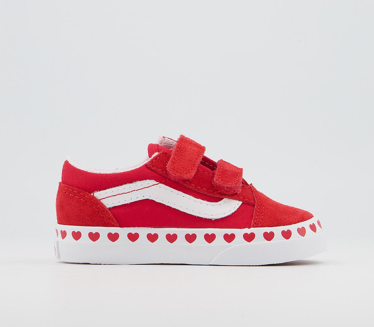 Girls best sale red vans