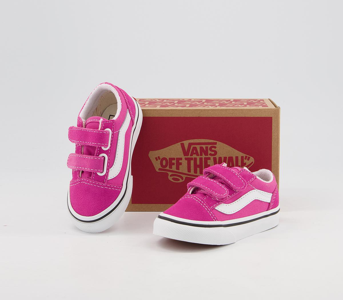 Vans Old Skool Toddler Trainers Vans Old Skool Toddler Trainers Fuchsia Purple True White