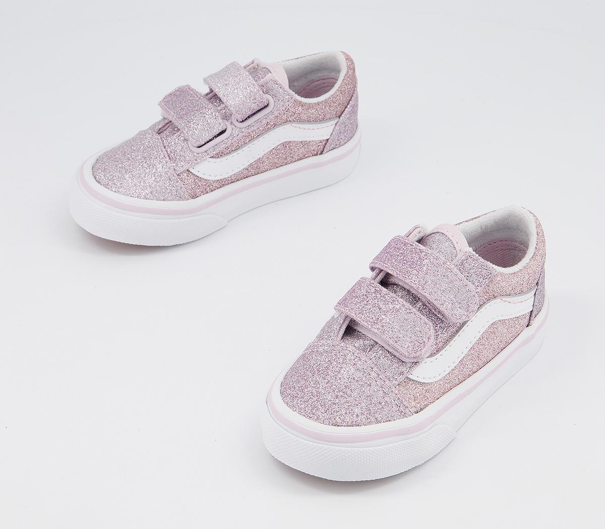Vans Old Skool Toddler Trainers Vans Old Skool Toddler Trainers Glitter Orchid Ice Powder Pink