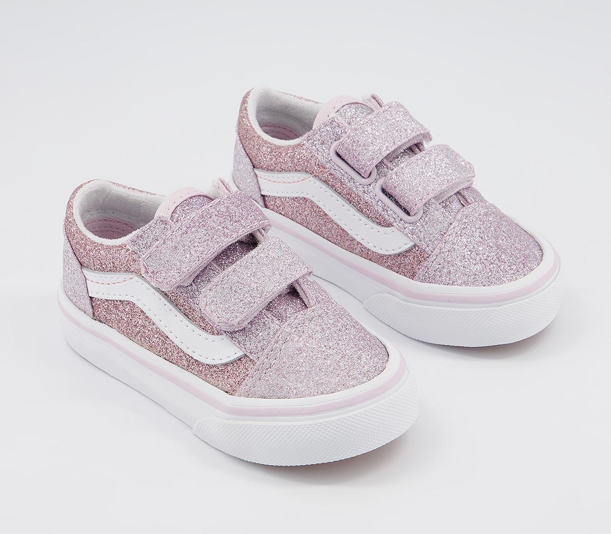 Vans Old Skool Toddler Trainers Vans Old Skool Toddler Trainers Glitter Orchid Ice Powder Pink