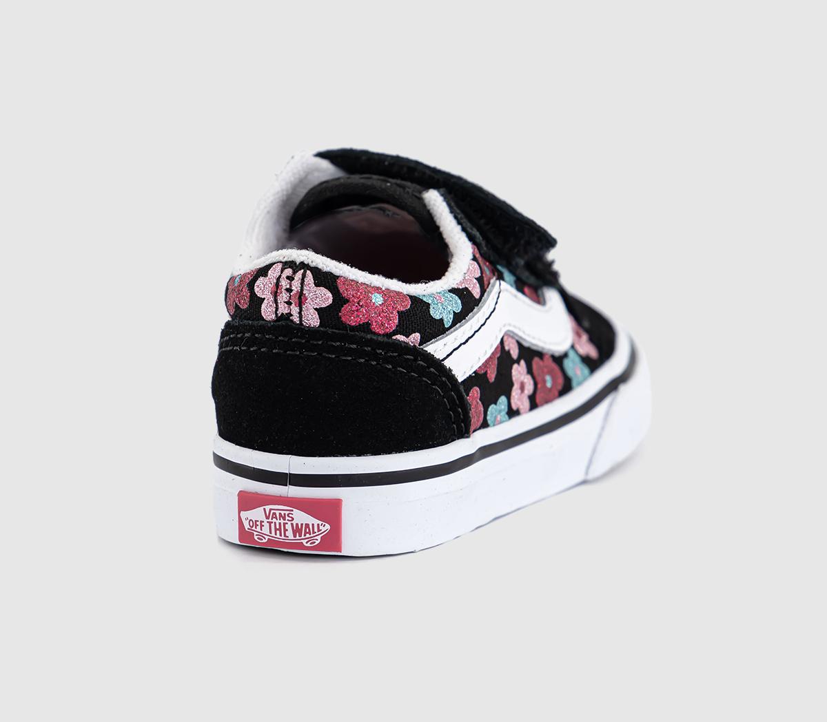 Flower Vans Pink And White Toddler Vans Vans Old Skool V Sunshine