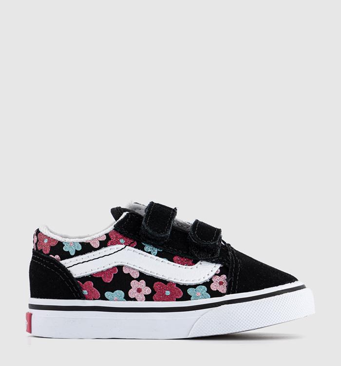 Vans Old Skool Toddler Glitter Flower Power Multi True White