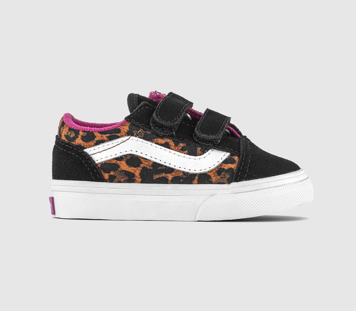 VansOld Skool Toddler Trainers VansOld Skool Toddler TrainersLeopard Pop Black Multi