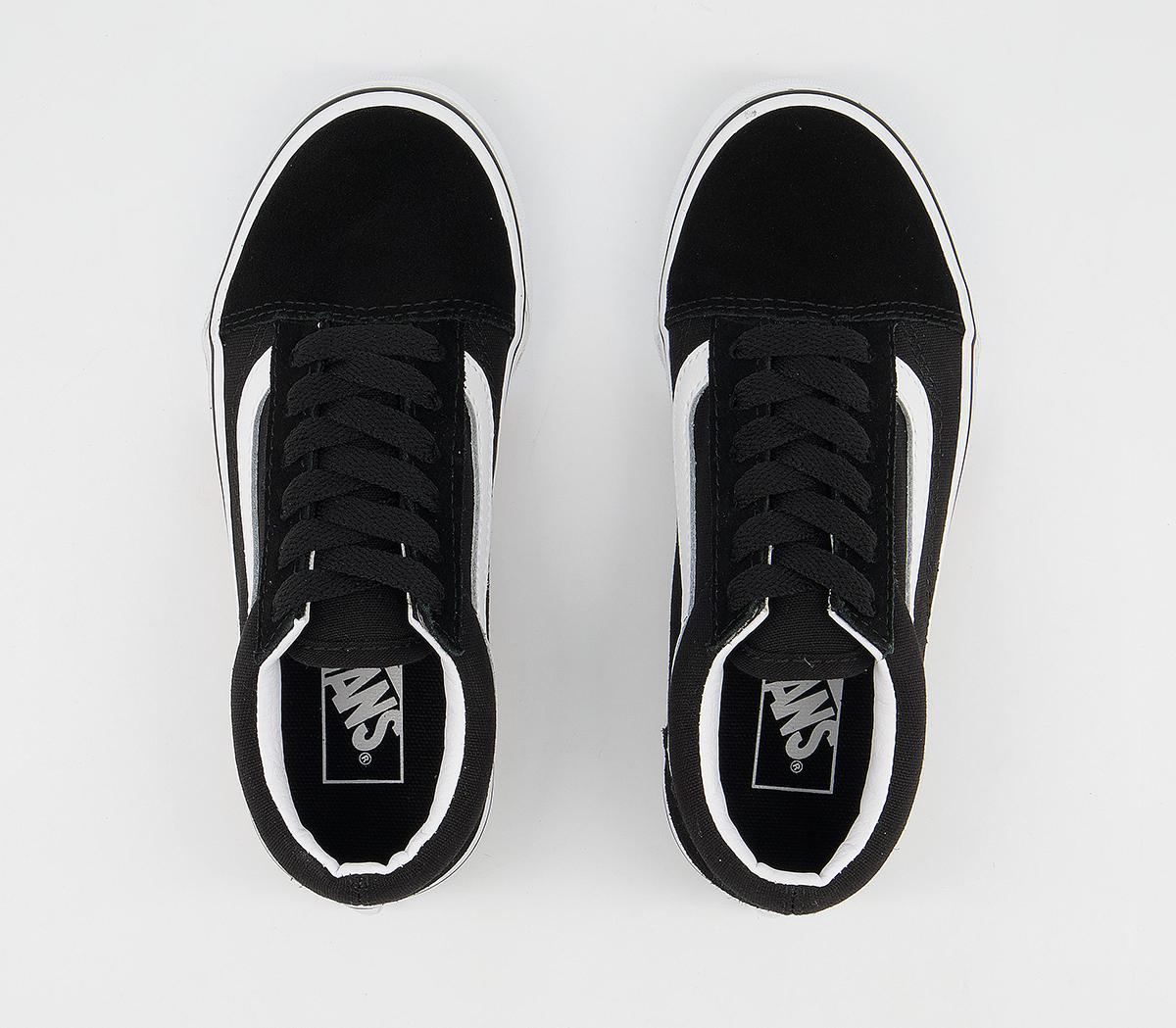 Vans Old Skool Kids Trainers Vans Old Skool Kids Trainers Black White Leopard