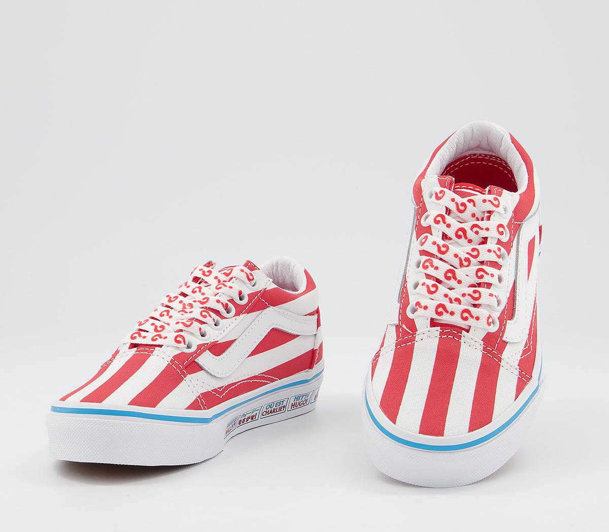 Vans Old Skool Lace Kids Trainers Vans Old Skool Lace Kids Trainers Wheres Waldo International Stripe