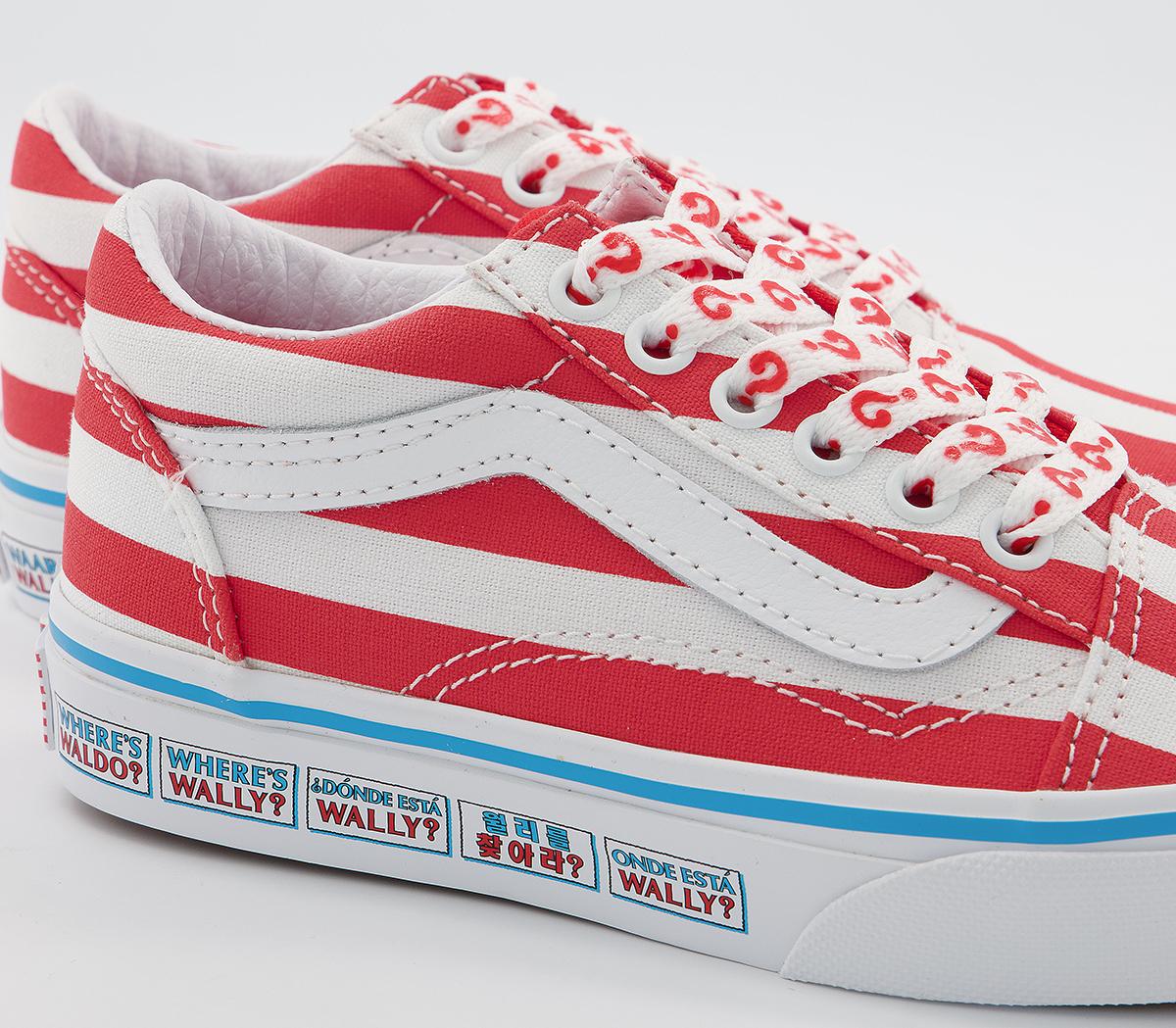 Vans Old Skool Lace Kids Trainers Vans Old Skool Lace Kids Trainers Wheres Waldo International Stripe