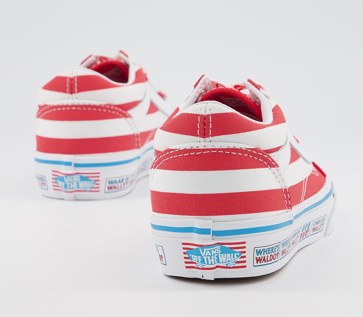 Vans Old Skool Lace Kids Trainers Vans Old Skool Lace Kids Trainers Wheres Waldo International Stripe