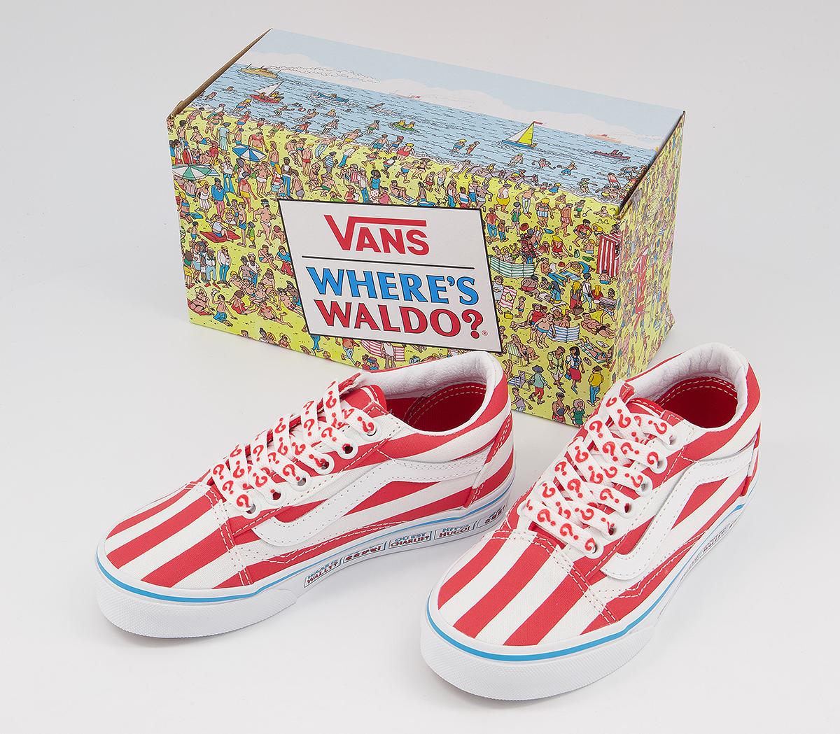 Vans Old Skool Lace Kids Trainers Vans Old Skool Lace Kids Trainers Wheres Waldo International Stripe