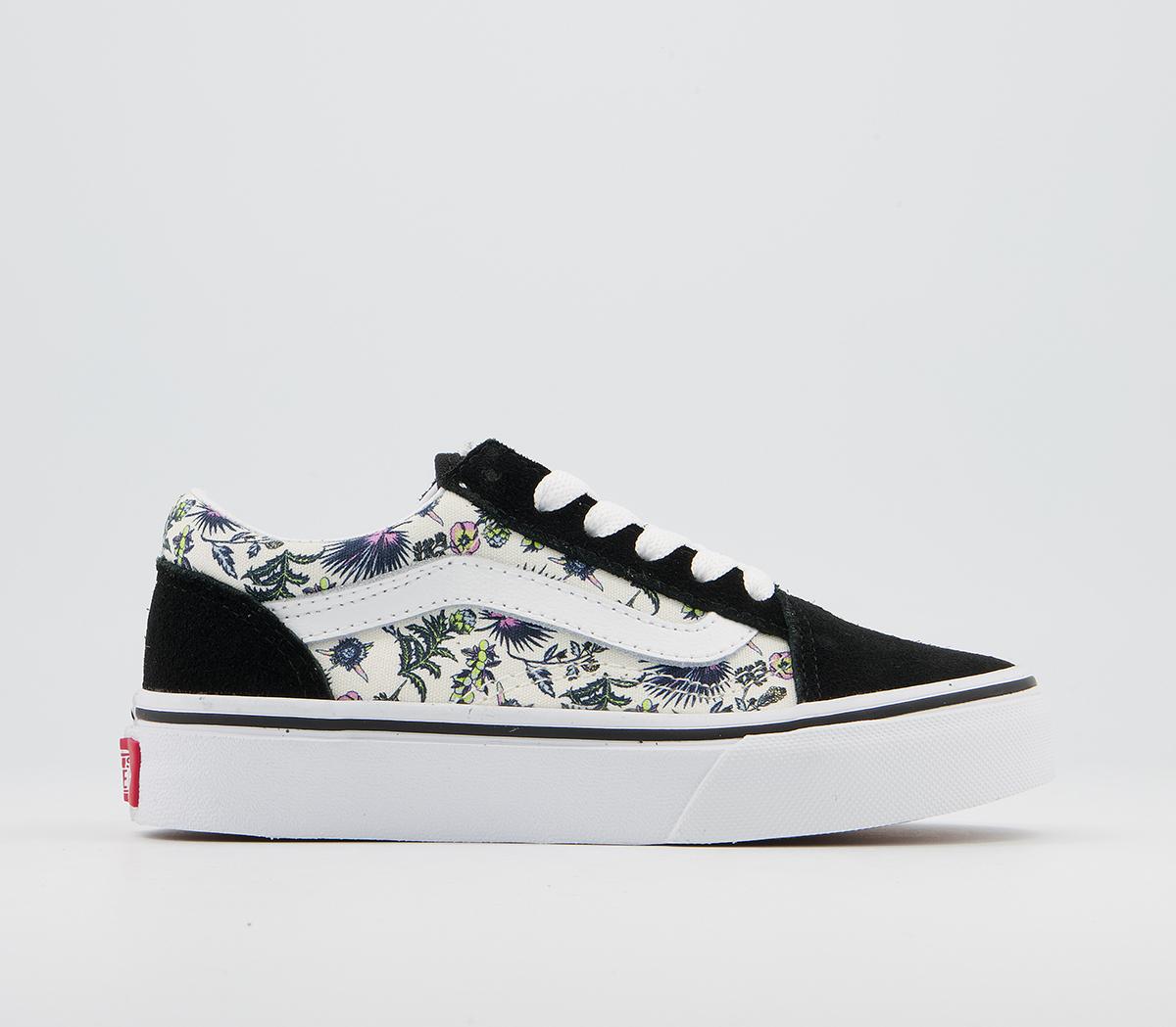 VansOld Skool Kids TrainersParadise Floral Orchid True White