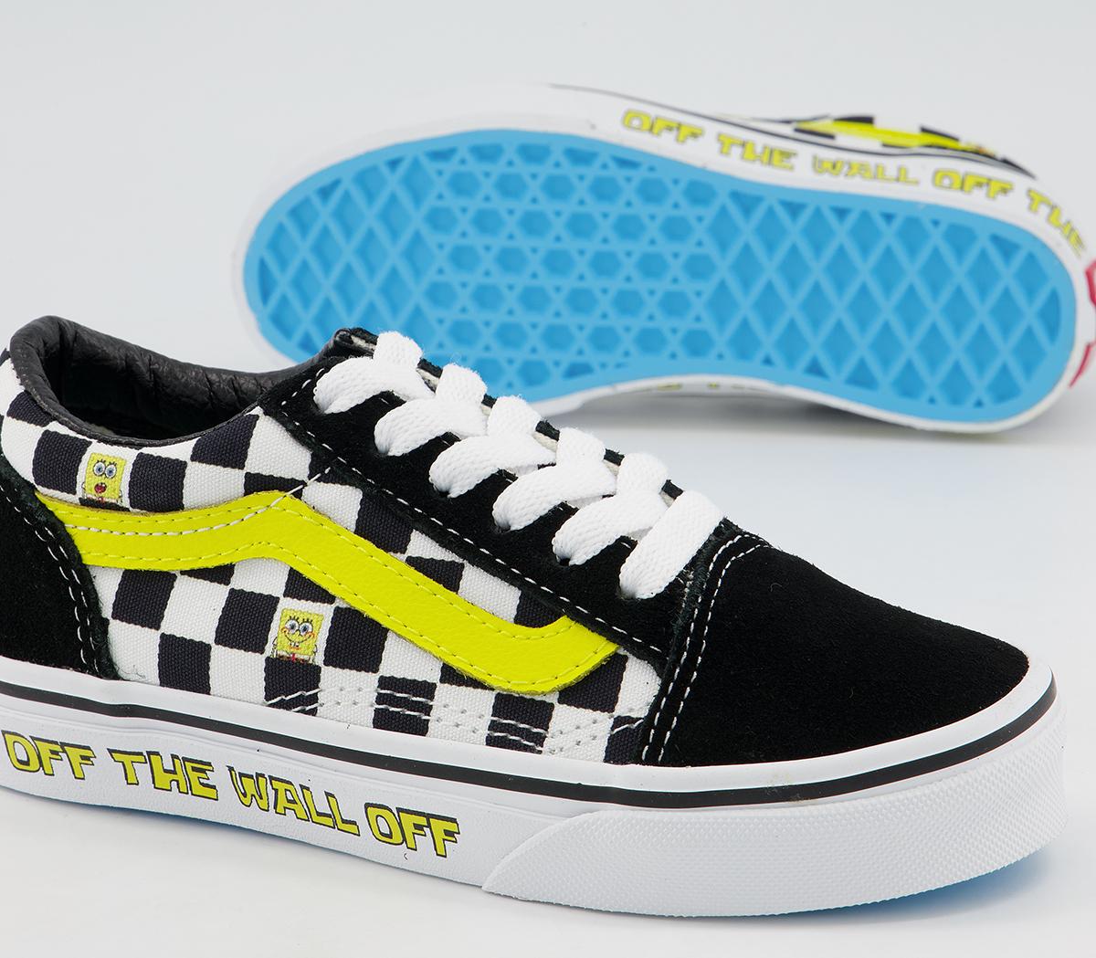 VansOld Skool Kids TrainersSpongebob Off The Wall