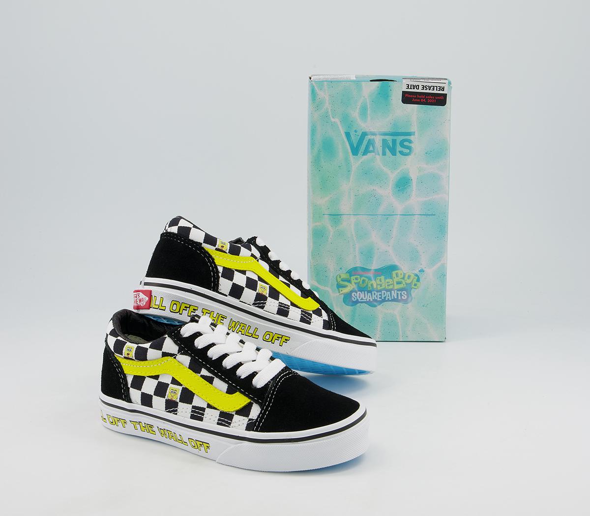 VansOld Skool Kids TrainersSpongebob Off The Wall