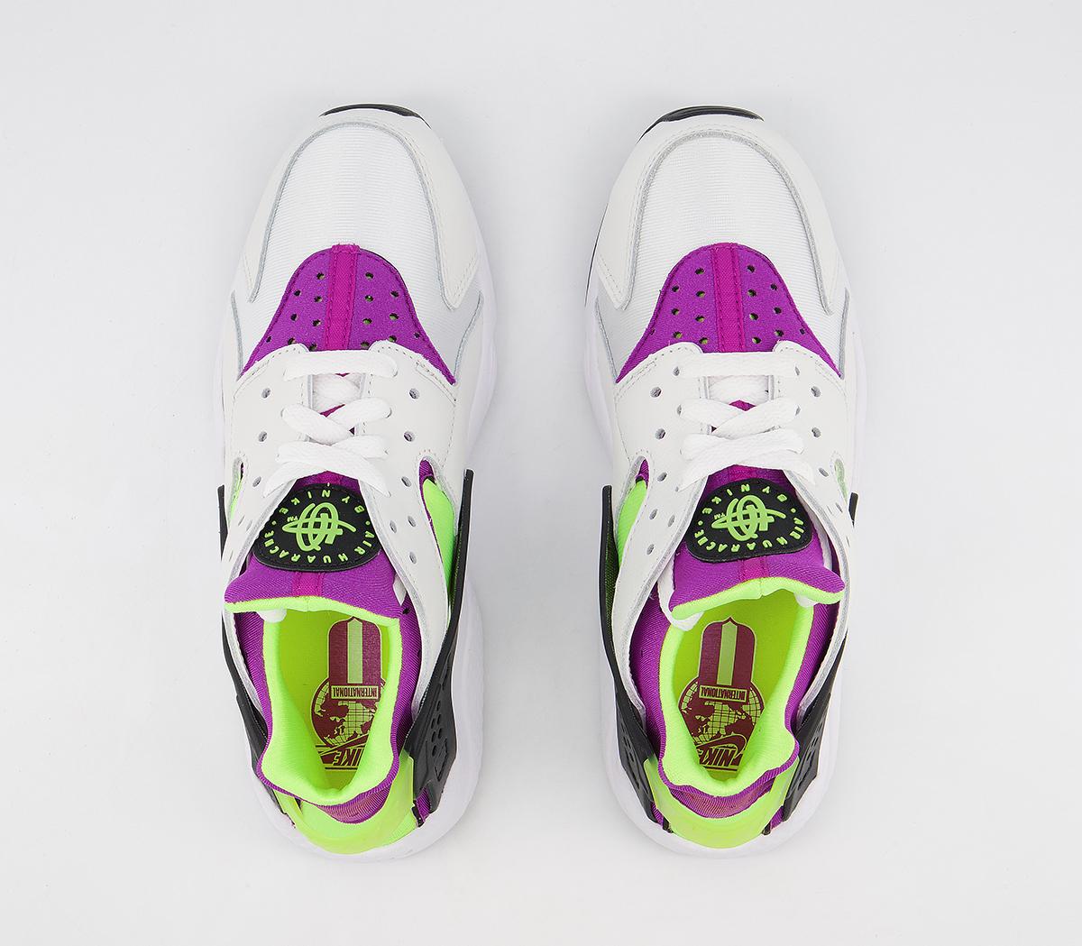 Nike Air Huarache Trainers F Nike Air Huarache Trainers F White Neon Yellow Magenta Black