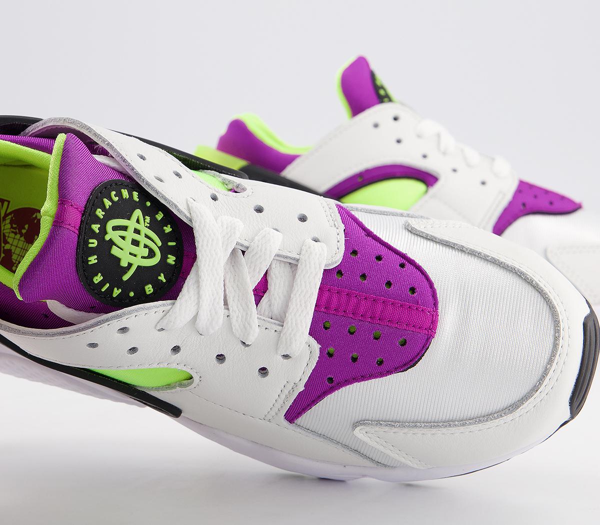 Nike Air Huarache Trainers F Nike Air Huarache Trainers F White Neon Yellow Magenta Black
