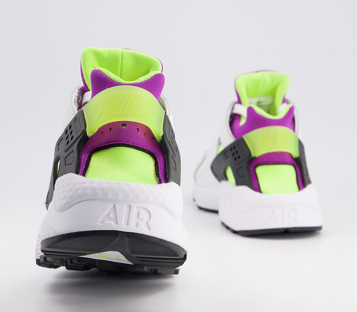 Nike Air Huarache Trainers F Nike Air Huarache Trainers F White Neon Yellow Magenta Black