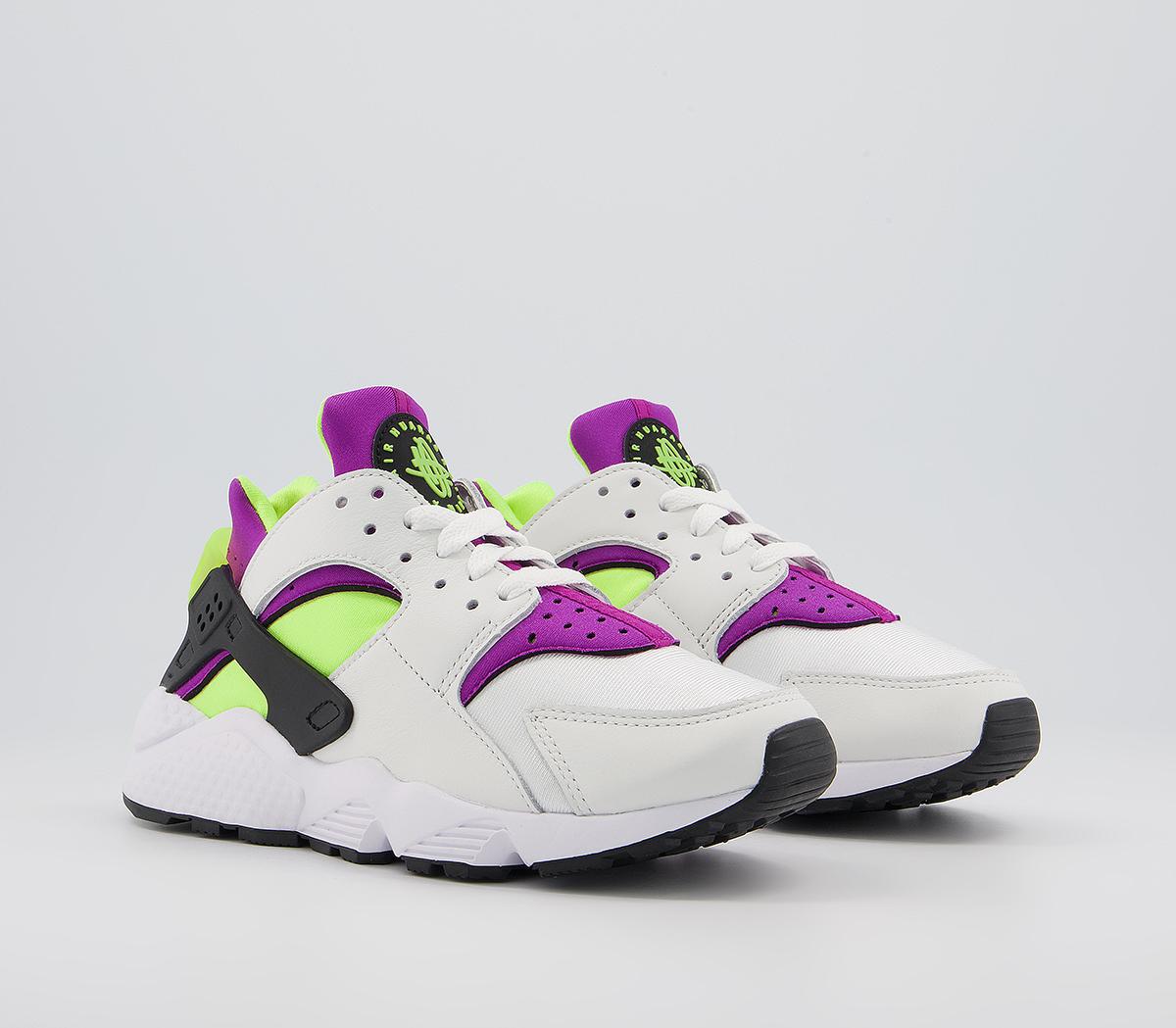 Nike Air Huarache Trainers F Nike Air Huarache Trainers F White Neon Yellow Magenta Black