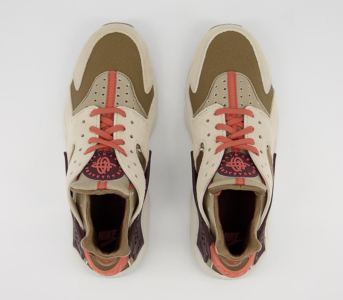 Nike Air Huarache Trainers Nike Air Huarache Trainers Khaki Madder Root Burgundy Crush