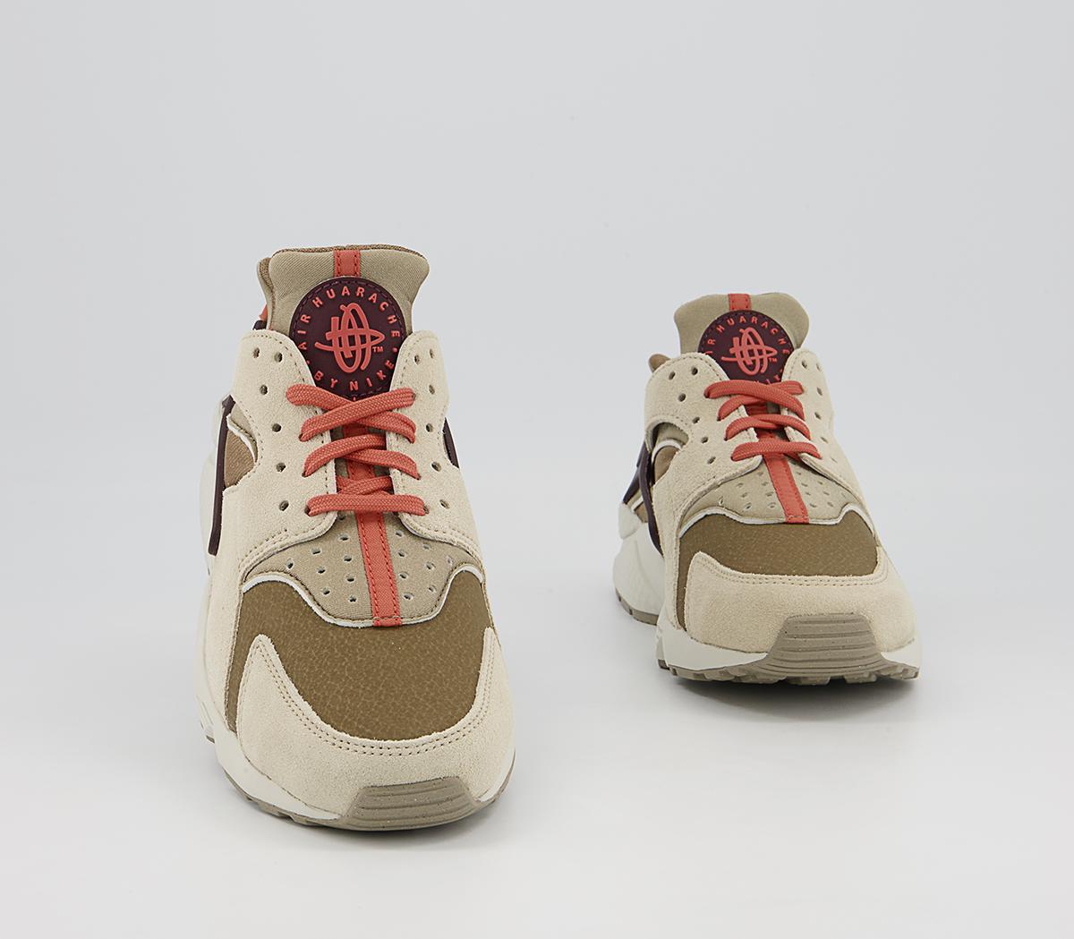 Nike Air Huarache Trainers Nike Air Huarache Trainers Khaki Madder Root Burgundy Crush
