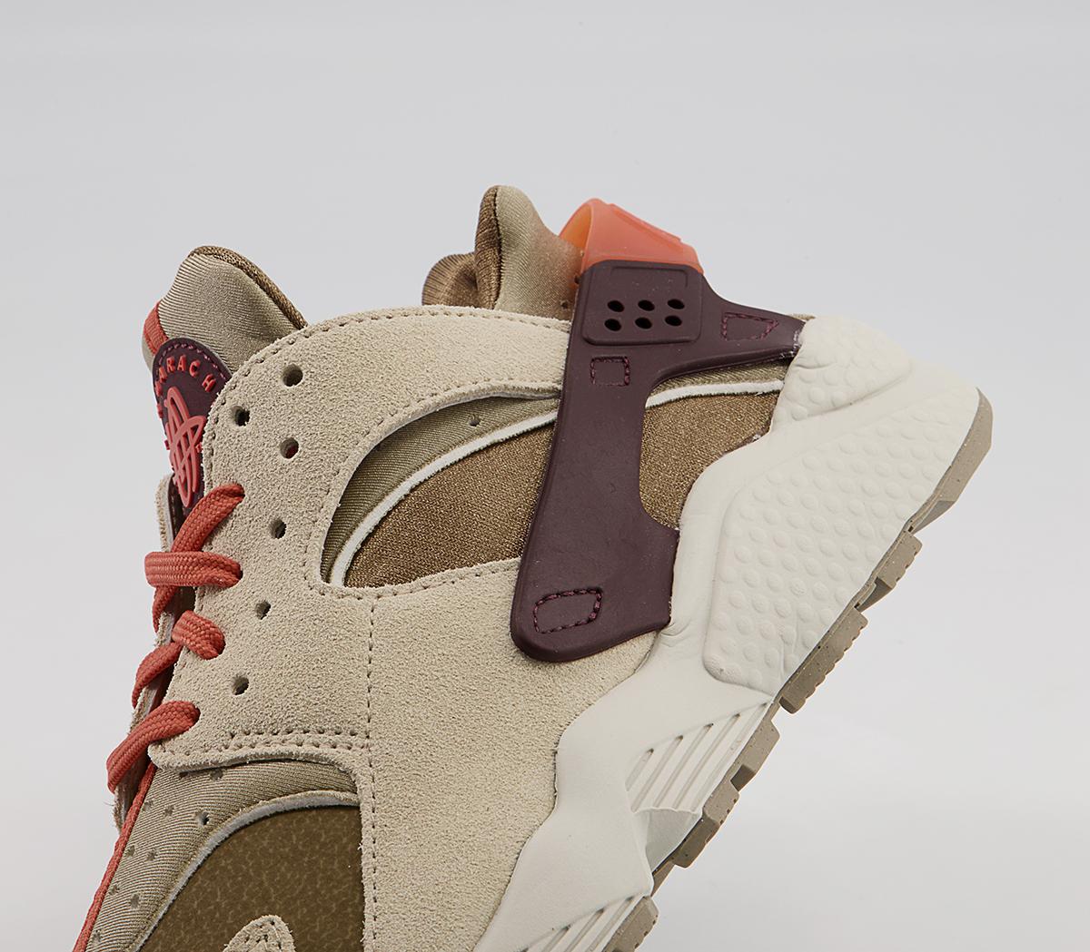 Nike Air Huarache Trainers Nike Air Huarache Trainers Khaki Madder Root Burgundy Crush