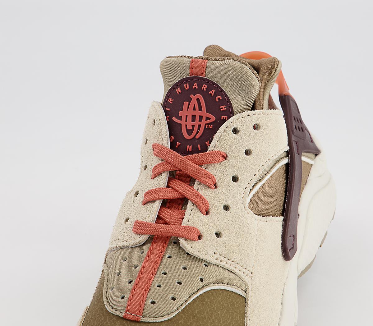 Nike Air Huarache Trainers Nike Air Huarache Trainers Khaki Madder Root Burgundy Crush