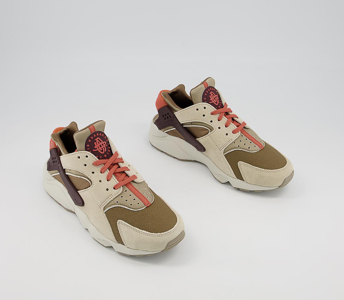 Nike Air Huarache Trainers Nike Air Huarache Trainers Khaki Madder Root Burgundy Crush