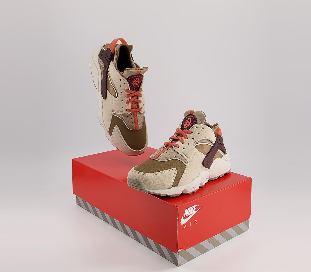 Nike Air Huarache Trainers Nike Air Huarache Trainers Khaki Madder Root Burgundy Crush